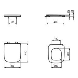 Ideal Standard i.life S Wall-Hung Pan & Concealed Cistern 400mm