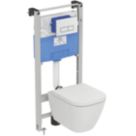 Ideal Standard i.life S Wall-Hung Pan & Concealed Cistern 400mm