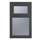 Crystal  Top Opening Obscure Double-Glazed Casement Anthracite on White uPVC Window  610mm x 1040mm