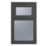 Crystal  Top Opening Obscure Double-Glazed Casement Anthracite on White uPVC Window  610mm x 1040mm
