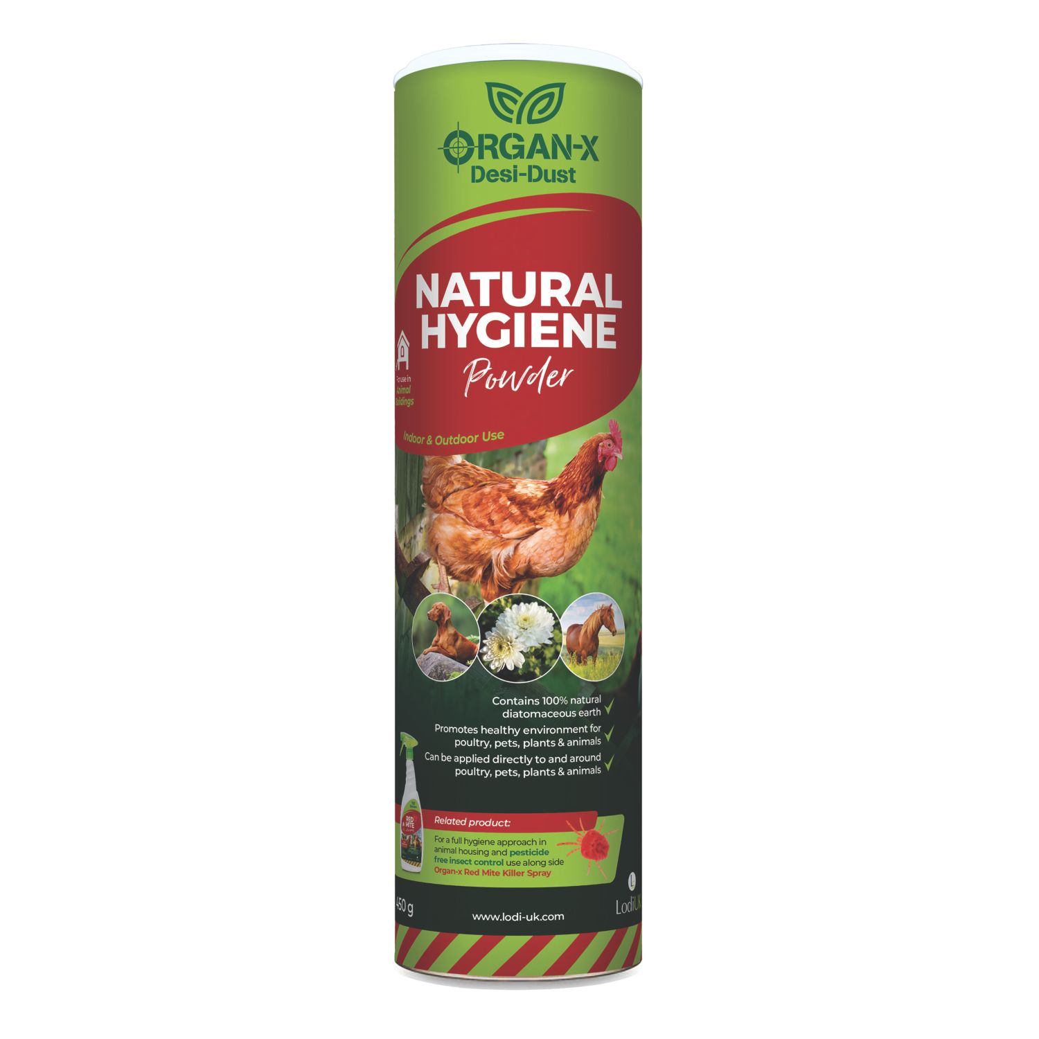 Organ-X Desi Dust Red Mite Hygiene Powder 450g (240JP)