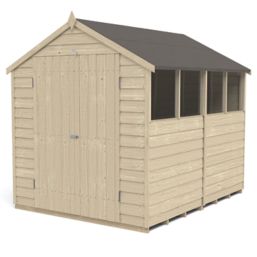 Forest  6' x 8' (Nominal) Apex Overlap Timber Shed with Assembly