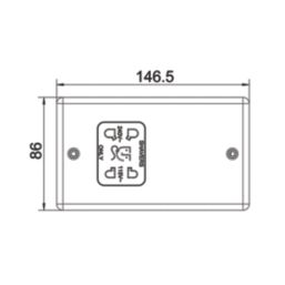 LAP  2-Gang Dual Voltage Shaver Socket 115/240V Antique Brass with Black Inserts