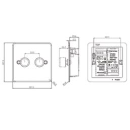 Knightsbridge  2-Gang 2-Way LED Intelligent Dimmer Switch  Gunmetal
