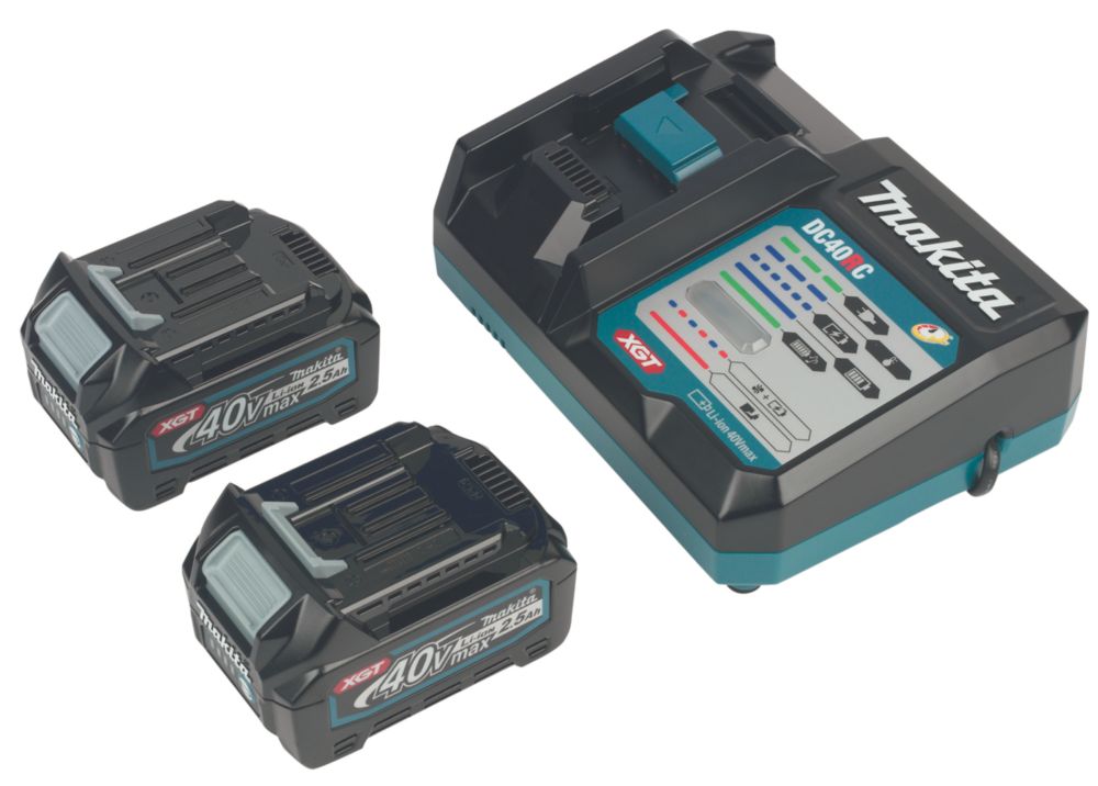 Makita 191V31 3 40V 2.5Ah Li Ion XGT Power Source Kit Screwfix