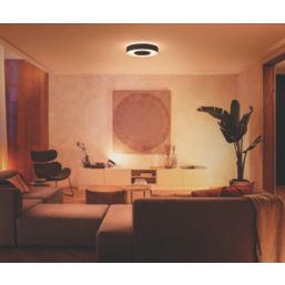 Philips Hue Infuse RGB & White LED Ceiling Light Black 52.5W 3700lm