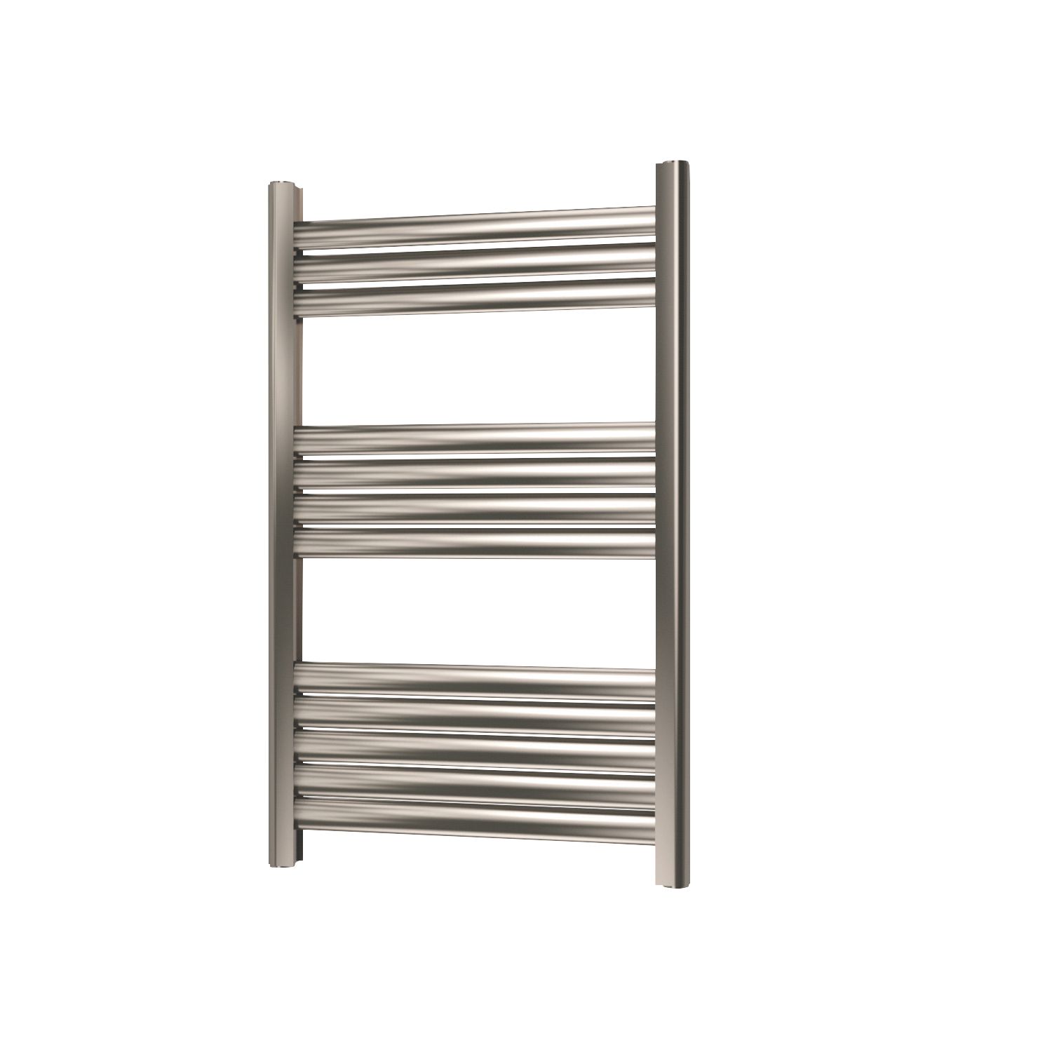 Towelrads 800mm x 500mm 1166BTU Grey / Silver Flat Designer Towel Radiator (240RY)