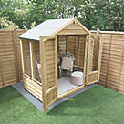 Forest Oakley 6' x 4' (Nominal) Apex Timber Summerhouse with Assembly
