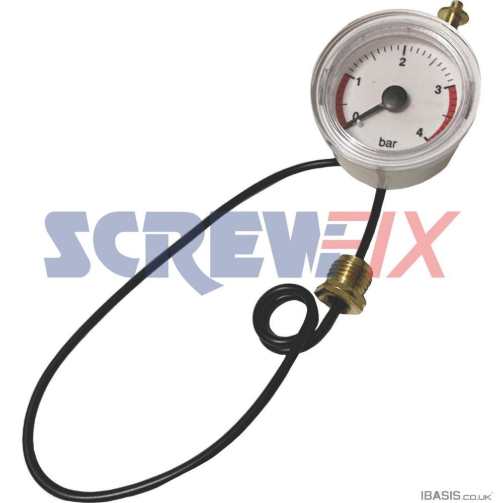 Heatline D020113393 Pressure Gauge Screwfix