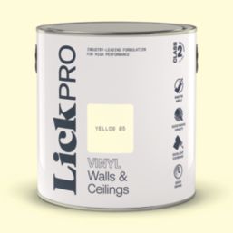 LickPro  2.5Ltr Yellow 05 Vinyl Matt Emulsion  Paint