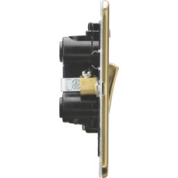 Knightsbridge  45A 1-Gang DP Control Switch Polished Brass with LED