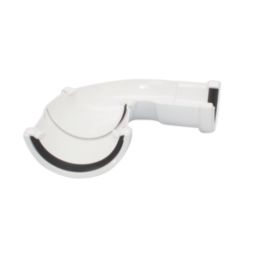 FloPlast RA3W uPVC 50-156° Half Round Gutter Angle White 112mm