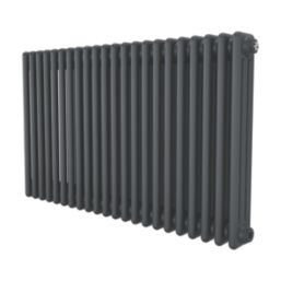 Azur 600mm x 1010mm 4295BTU Anthracite Horizontal 3 Column Radiator