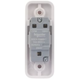 Schneider Electric Lisse 10AX 1-Gang 2-Way Retractive Architrave Switch White