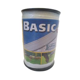 Stockshop Electric Fence Polytape White   20mm x 200m