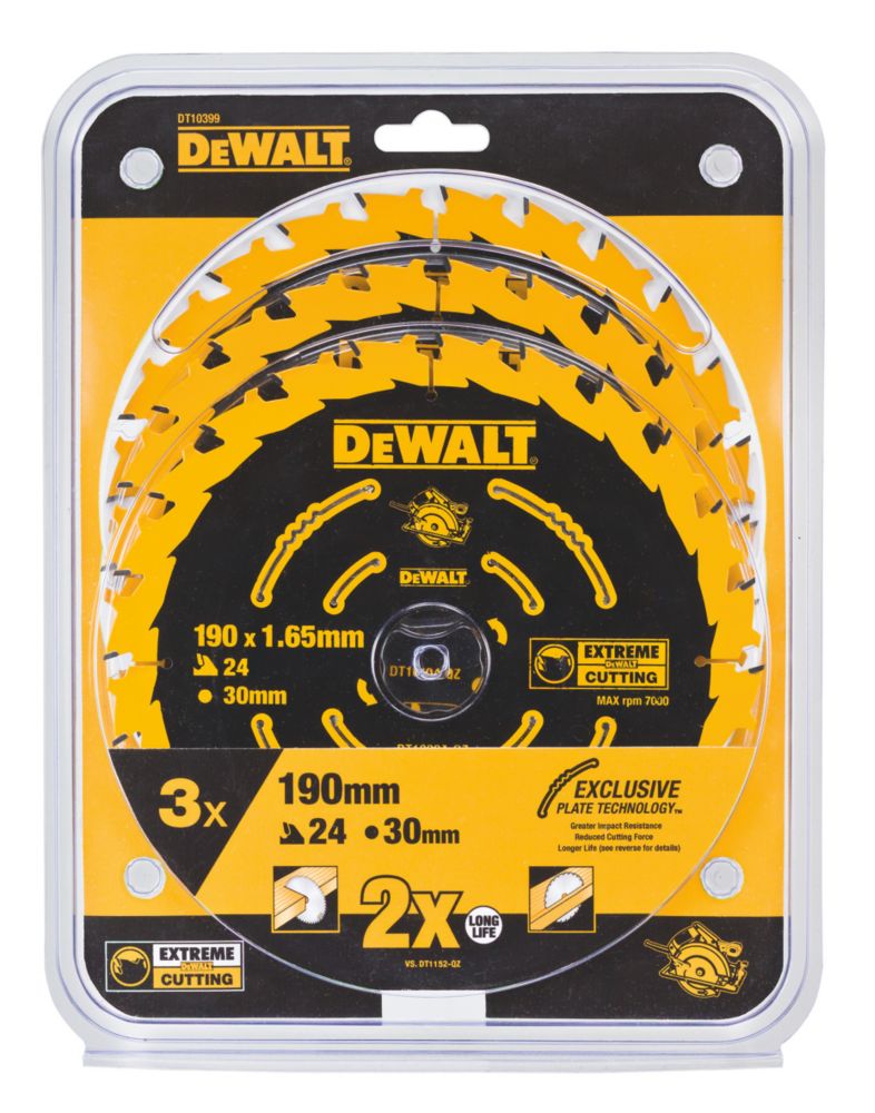 Dewalt circular best sale saw blades 190mm