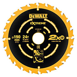 DeWalt  Wood Extreme Circular Saw Blades 190mm x 30mm 24T 3 Pack