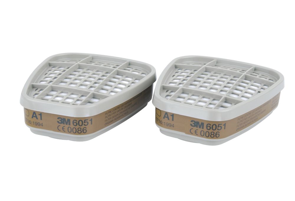 3M 6051 Reusable Respiratory Filters A1 2 Pack