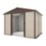 Yardmaster  9' 6" x 7' 6" (Nominal) Apex Shiplap Metal Shed Stone Grey