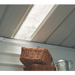 Yardmaster  9' 6" x 7' 6" (Nominal) Apex Shiplap Metal Shed Stone Grey