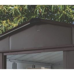 Yardmaster  9' 6" x 7' 6" (Nominal) Apex Shiplap Metal Shed Stone Grey