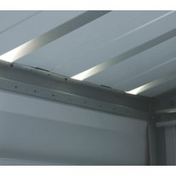 Yardmaster  9' 6" x 7' 6" (Nominal) Apex Shiplap Metal Shed Stone Grey