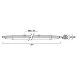 Sylvania Sylproof Superia Single 4ft LED IP65 Batten Light 32W 4800lm 220-240V