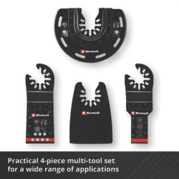 Einhell  49708204 Multi-Material Multi-Tool Accessory Kit 4 Pieces