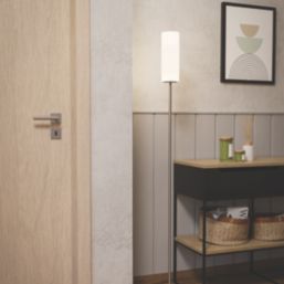 Eglo Troy 3 Floor Lamp Satin Nickel/White