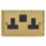Varilight  13A 2-Gang 2-Pole Switched Socket Georgian Brass  with Black Inserts
