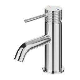 Refurb Swirl Melba Chrome 143mm Standard Lever Mono Basin Mixer Tap  With Clicker Waste