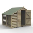 Forest 4Life 5' x 7' (Nominal) Apex Overlap Timber Shed with Lean-To