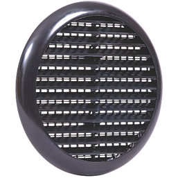 Map Vent Fixed Louvre Vent with Flyscreen Black 145mm x 145mm