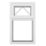 Crystal  Top Opening Clear Triple-Glazed Casement White uPVC Window 610mm x 1115mm