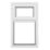 Crystal  Top Opening Clear Triple-Glazed Casement White uPVC Window 610mm x 1115mm