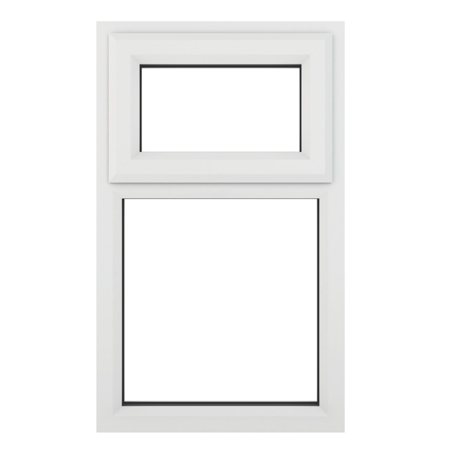 Crystal Top Opening Clear Triple-Glazed Casement White uPVC Window 610mm x 1115mm (241JM)
