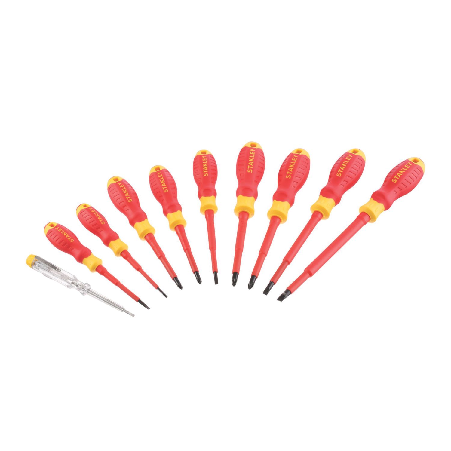 Stanley MPP Mixed VDE Screwdrivers 10 Piece Set (241JW)