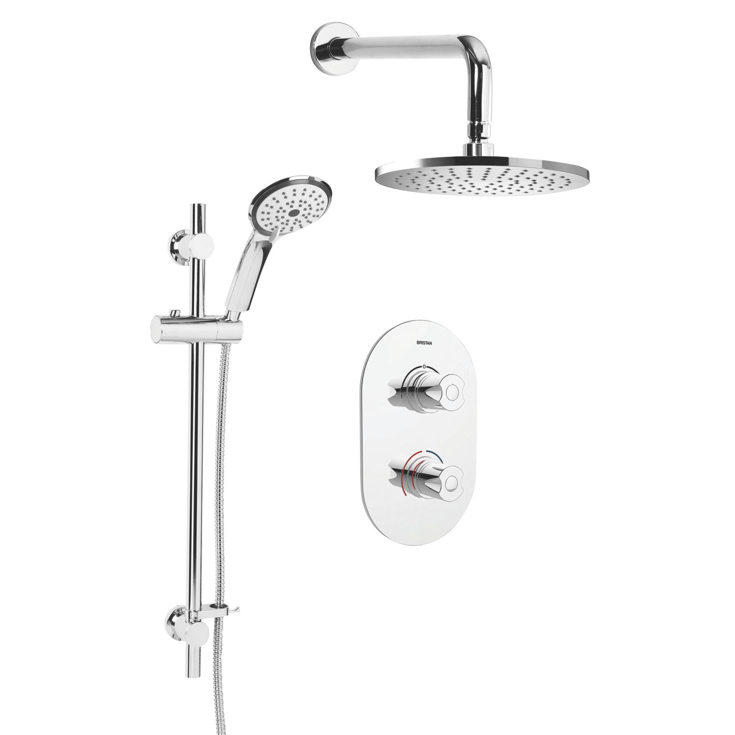 Bristan Aspen Rear-Fed Concealed Chrome Thermostatic Mixer Shower (241JX)