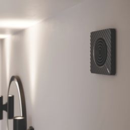 Sensio Drax 100mm Axial Bathroom Shower Extractor Fan Kit with Humidistat & Timer Black 240V