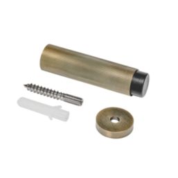 Eclipse Cylindrical Linear Wall Mounted Projection Door Stop 20 x 83mm Antique Brass