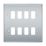 British General Nexus Metal Grid 8-Module Grid Faceplate Polished Chrome