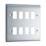 British General Nexus Metal Grid 8-Module Grid Faceplate Polished Chrome