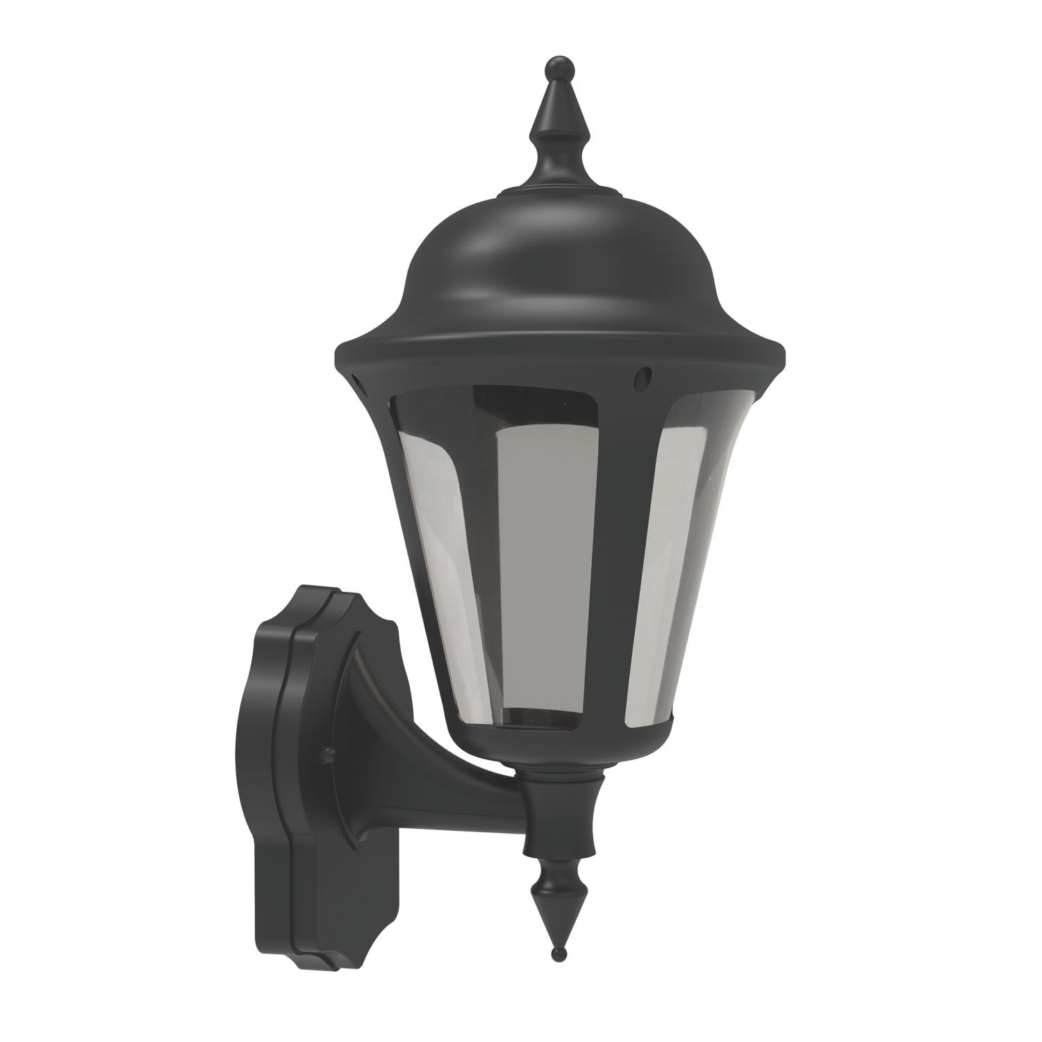 4lite Outdoor LED Wall Lantern Black 8W 550lm (241RR)