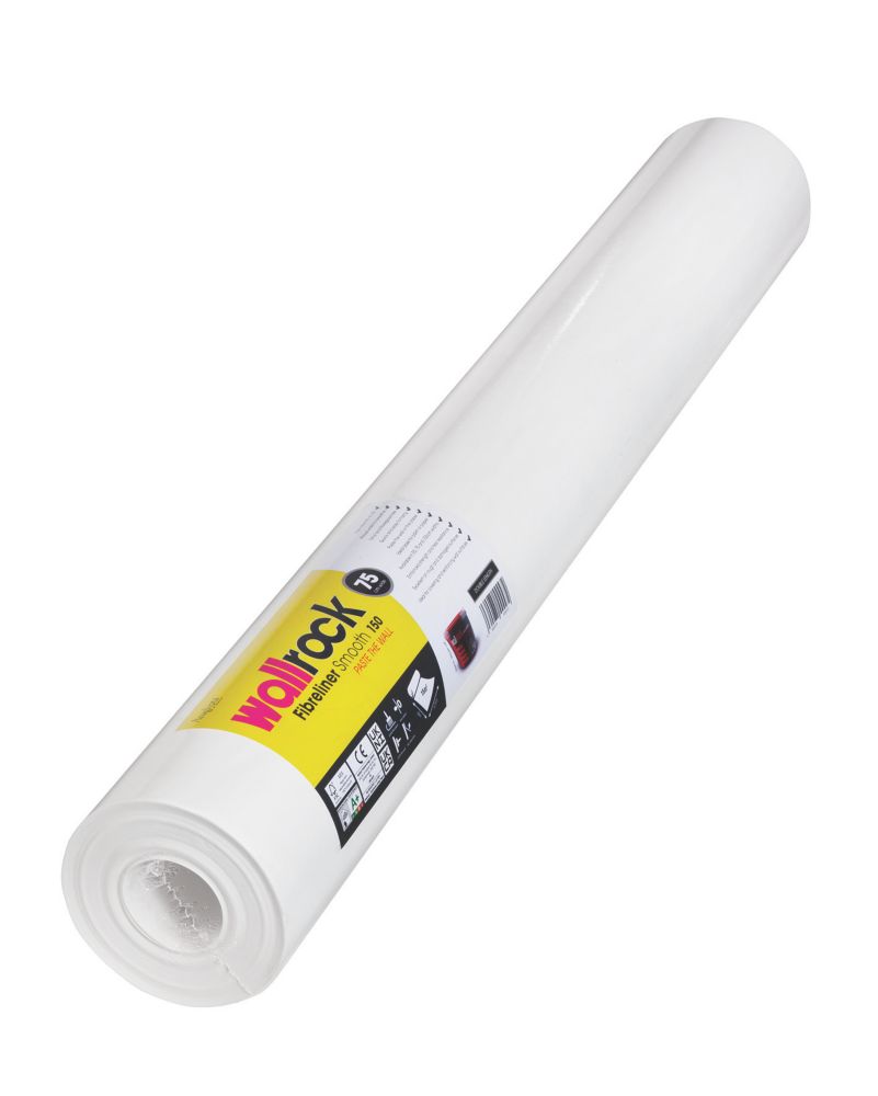 Wallrock White Fibreliner Wallpaper 750mm x 20m