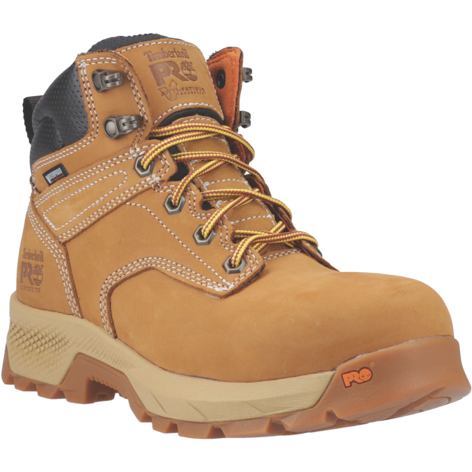 Timberland Pro Titan 6" Size 7 Womens Tan Waterproof Safety Boots (241VU)