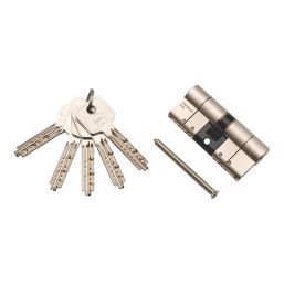 Smith & Locke Fire Rated 1 Star Double Cylinder Lock 35-35 (70mm) Satin Nickel