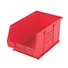 TC3 Semi-Open-Fronted Storage Bins  Red 10 Pack