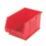 Barton TC3 Semi-Open-Fronted Storage Bins 4.6Ltr Red 10 Pack