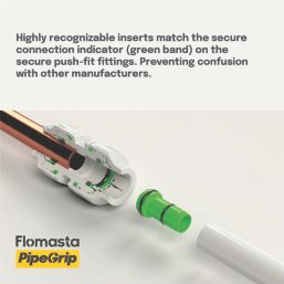 Flomasta  Polybutylene & PEX Push-Fit Double Seal Pipe Insert 28mm 10 Pack