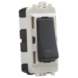 Knightsbridge  20AX 2-Way Grid Retractive Switch Module 'Press' Anthracite